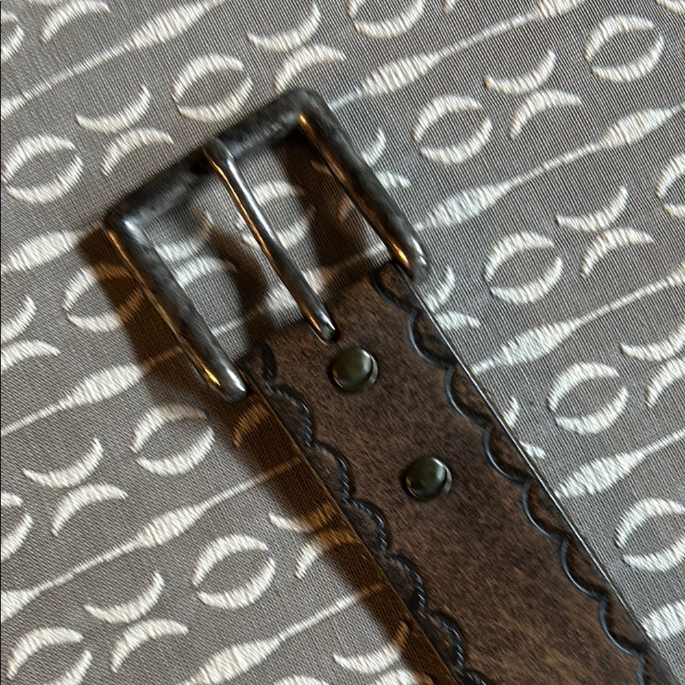 Vintage Brown Leather Belt